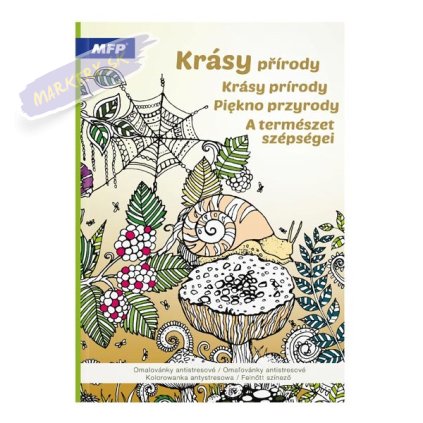 Omaľovánky antistresové Krásy prírody, A4 32 listov