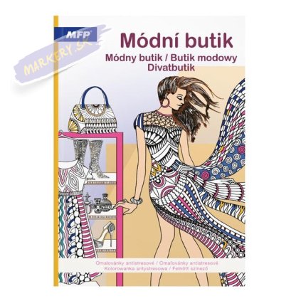 Omaľovánky antistresové Módny butik, A4 32 listov