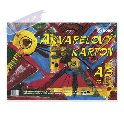 Akvarelový kartón BOBO A3, 10 listov