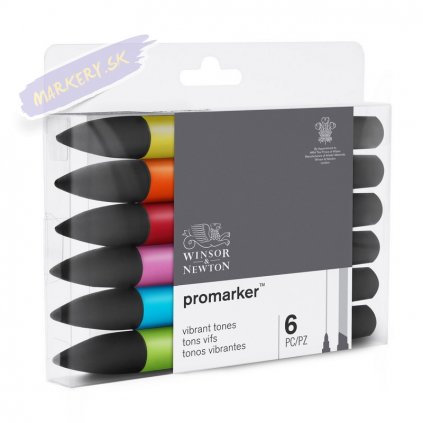 7809 4 winsor newton promarker lihovy 6ks vibrant tones