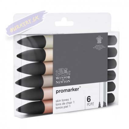 7821 4 winsor newton promarker lihovy 6ks skin tones set 1