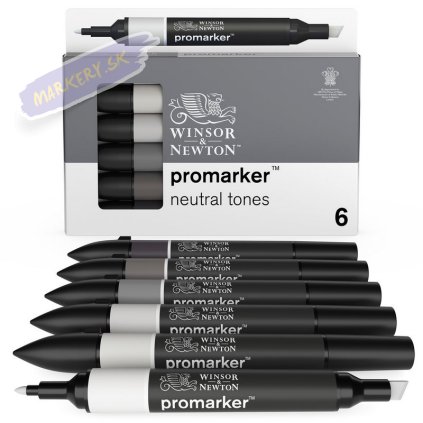 884955071045 W&N PROMARKER NEUTRAL TONES 6PC 884955071045 [OPEN DHI] (For Presentations)