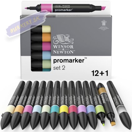 884955070635 W&N PROMARKER SET 2 12+1PC 884955070635 [OPEN DHI] (For Presentations)