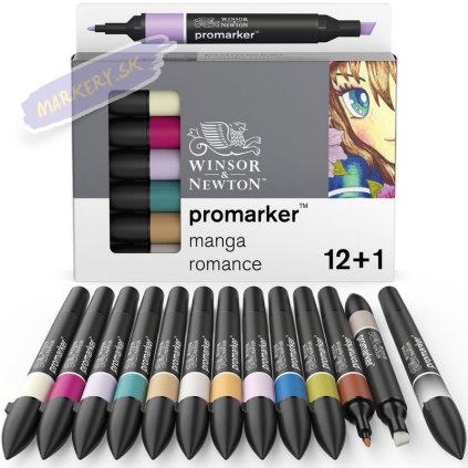884955073889 W&N PROMARKER MANGA ROMANCE 12+1PC 884955073889 [OPEN DHI] (For Presentations)