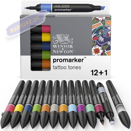 884955073896 W&N PROMARKER TATTOO TONES 12+1PC 884955073896 [OPEN DHI] (For Presentations)
