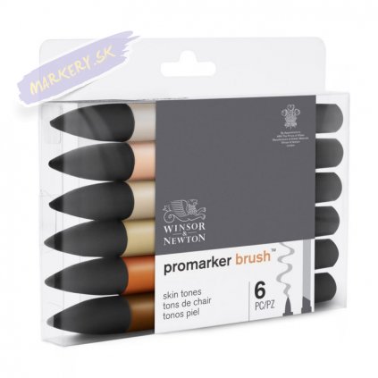 8121 4 winsor newton promarker brush lihovy 6ks skin tones