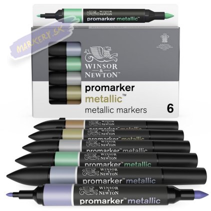 884955070604 W&N PROMARKER METALLIC 6PC 884955070604 [OPEN DHI] (For Presentations)