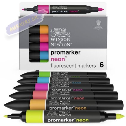 884955070611 W&N PROMARKER NEON SET 6PC 884955070611 [OPEN DHI] (For Presentations)