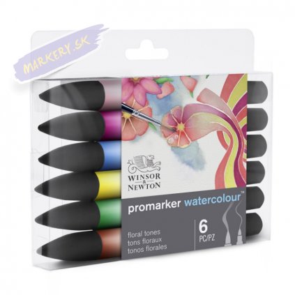 8292 3 winsor newton promarker akvarelovy 6ks floral