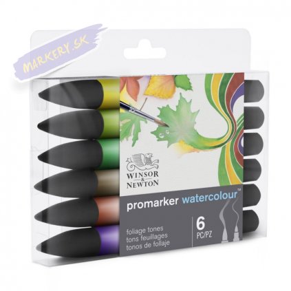 8298 3 winsor newton promarker akvarelovy 6ks foliage tones