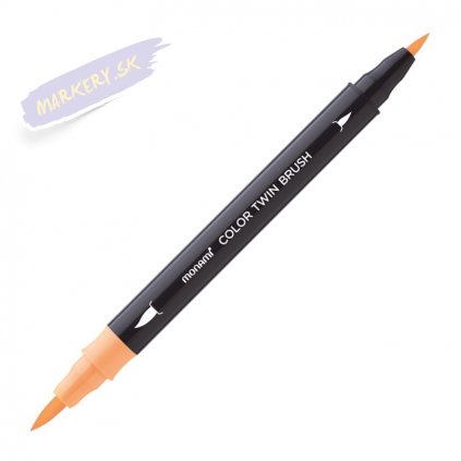 8730 5 monami akvarelovy color twin brush svetle oranzovy