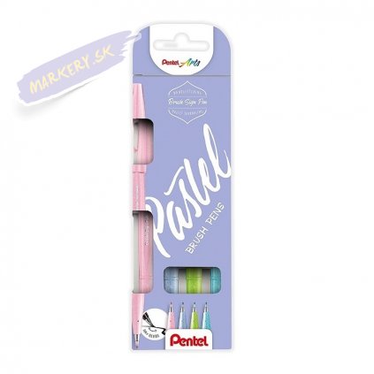 936 1 pentel touch brush sign pen 4ks pastel