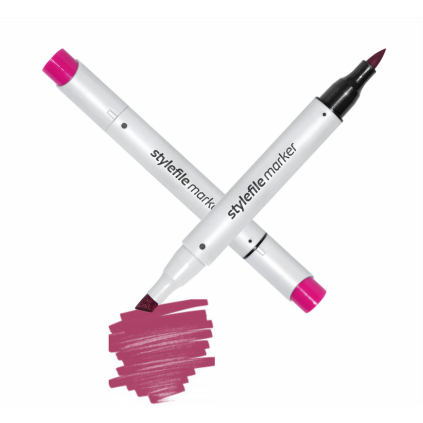 9762 2 372 wine red stylefile brush marker