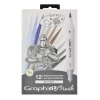 Liehové fixky GRAPH'IT obojstranné Brush & Chisel, 12 ks Mix Greys