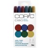 Liehové fixky COPIC Ciao obojstranné Brush & Chisel 6ks, tóny drahokamov