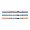 Liehové fixky COPIC Ciao obojstranné Brush & Chisel 3ks, Pastel Palette