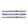 Liehové fixky COPIC Ciao obojstranné Brush & Chisel 3ks, Cozy Palette