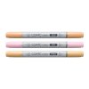 Liehové fixky COPIC Ciao obojstranné Brush & Chisel 3ks, Sunset Palette
