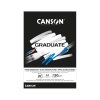 Blok CANSON Graduate Drawing Black A4, 20 listov 120g