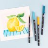 tombow abt dual pen brush sada oboustrannych stetcovych fixu lemon squeezy 6 ks 1
