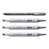 Liehové fixky COPIC Ciao obojstranné Brush & Chisel 3+1ks, Shade Dark Cool Gray