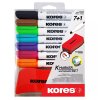 KORES popisovač na bielé tabule K-Marker guľatý, 7ks + magnetická hubka