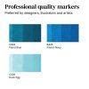 884955097175 W&N PROMARKER 3 BLUE TONES SET 884955097175 [SWATCHES] (High Resolution)