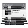 884955097199 W&N PROMARKER 3 GREY TONES SET 884955097199 [DHI] (For Office Print)