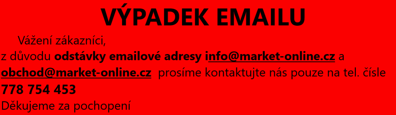 výpadek emailu