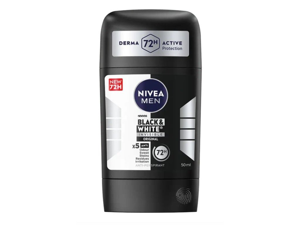 Nivea Men Black & White Invisible Original tuhý antiperspirant, 2× 50 ml