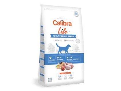 Calibra 12kg Life střední pes kuře + DÁREK ZDARMA Calibra Joy Mini 4x50g Multipack