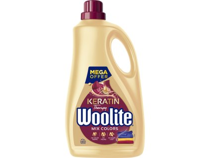 Woolite Keratin Therapy Mix Colors prací gel, 3,6 l, 60 dávek