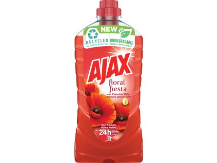 Ajax na podlahy a povrchy Floral Fiesta Red Flowers univerzální čistící prostředek, vlčíc mák, 1 l