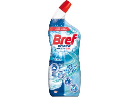 Bref WC gel Power Aktiv Gel Ocean s osvěžovačem, 700 ml