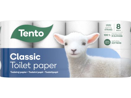 Tento Ellegance Classic 3vrstvý toaletní papír, role 150 útržků, 18,25 m, 8 rolí
