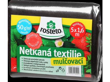 Neotex / netkaná textilie Rosteto - černý 50g šíře 5 x 1,6 m