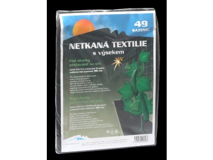 Neotex / netkaná textilie výsek černý 45g - okurky šíře 0,8 x 10 m