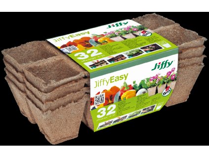 Rašelinový kontejner Jiffystrips® 6-32, 5 x 6 cm - plato 8 ks, 4 plata v balení