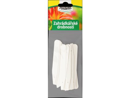 Jmenovka zapich Rosteto L 4 bílá 10x1,4 cm (sada 20ks) rovná