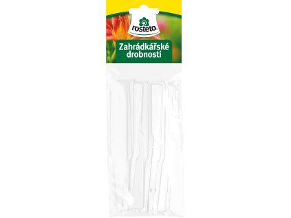 Jmenovka zapich Rosteto SL 140 bílá 12,5x10x1,7 cm (sada 15ks) rovná