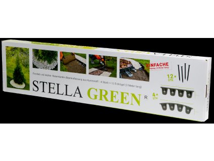 Neviditelný obrubník 0,8 m x 4,5 cm 4ks + hřeb 24,5 cm 12 ks (sada)