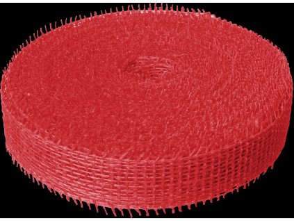 Jutová stuha 4 cm x 25 m - červená