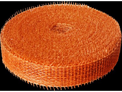 Jutová stuha 4 cm x 25 m - oranžová