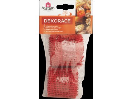 Jutová stuha Rosteto 4 cm x 3 m - červená (2 ks)