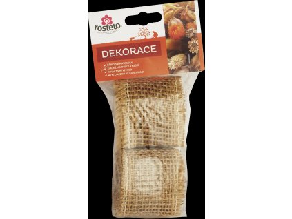 Jutová stuha Rosteto 4 cm x 3 m - přírodní (2 ks)