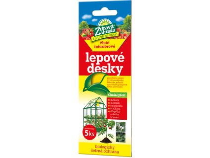Lepové desky ZDRAVÁ ZAHRADA žluté na mšice 7,5x20cm 5ks