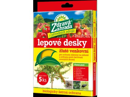 Lepové desky ZDRAVÁ ZAHRADA žluté na mšice 15x20cm 5ks