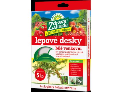Lepové desky ZDRAVÁ ZAHRADA bílé na pilatky 15x20cm 5ks