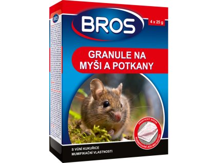 Bros granulát proti myším a potkanům, 140 g