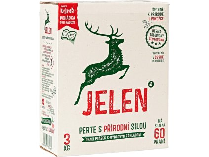 Jelen prací prášek s mýdlovým základem, 60 dávek, 3 kg